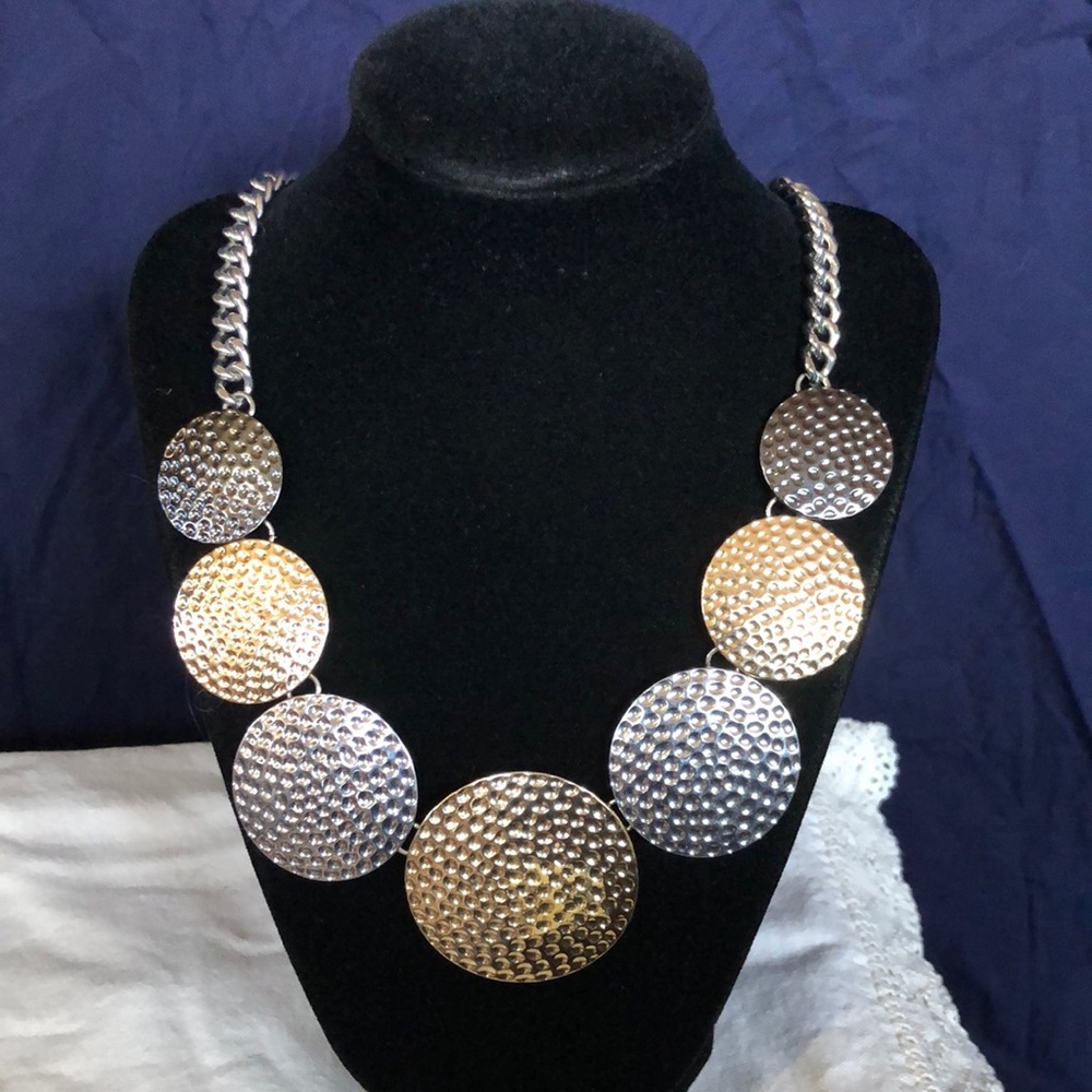 Big metal statement necklace